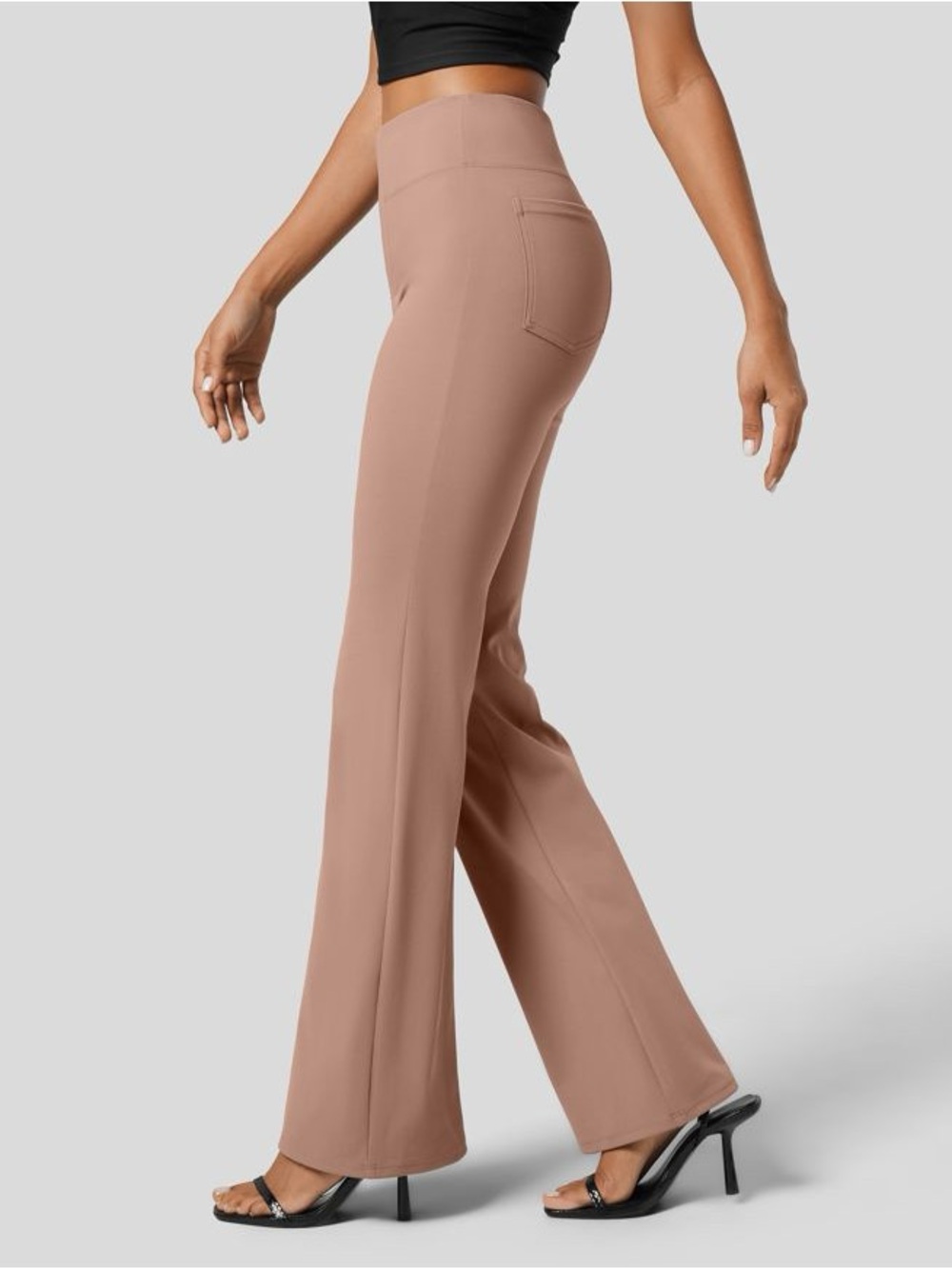 NWT Halara Flex Slight Flare Work Pants XS Regular Beaver Fur Stretch